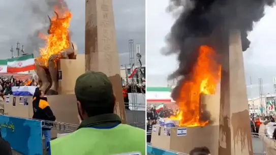 Baal kuklasının yanarken çekilmiş fotoğrafı