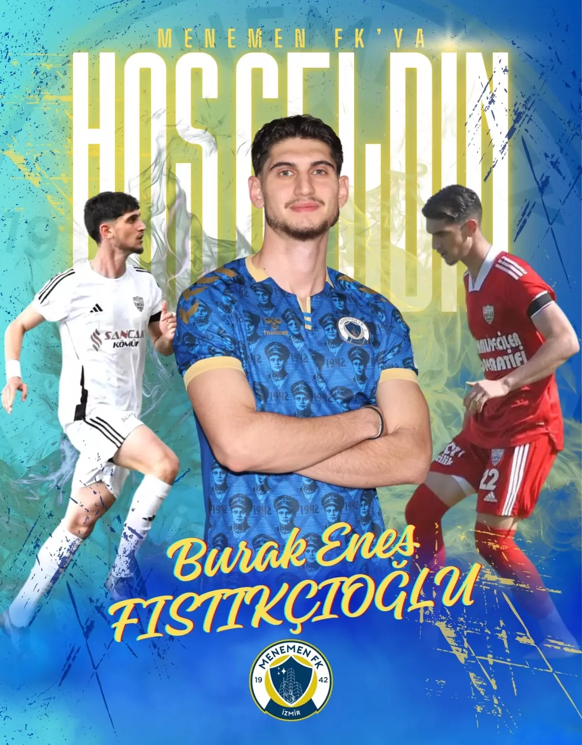 Menemen FK, 21 Yaşındaki Stoper Burak Enes Fıstıkçıoğlu ile 2,5 Yıllık Anlaşma İmzaladı