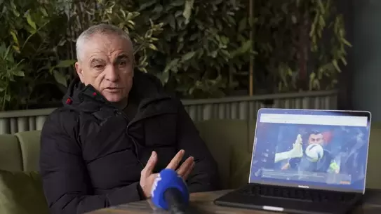 Rıza Çalımbay'ın teknik direktör olarak aksiyon anı