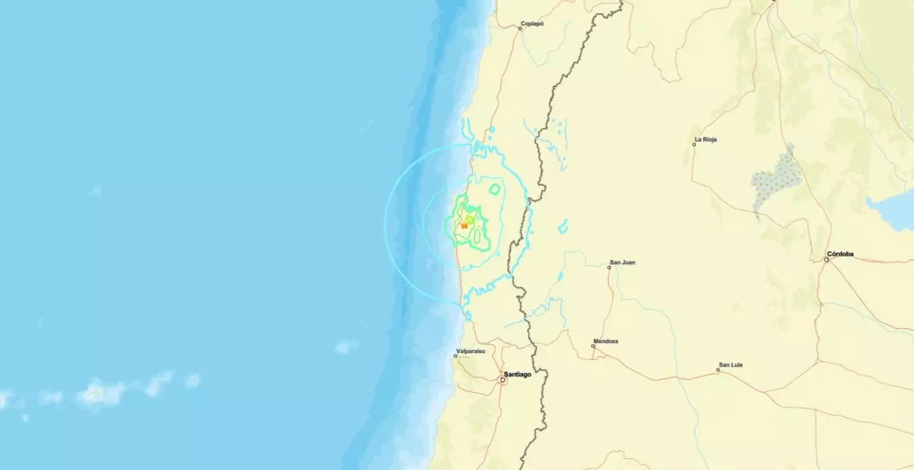 Şili'nin Ovalle Bölgesinde 6.2 Şiddetinde Derinlikli Deprem Gerçekleşti