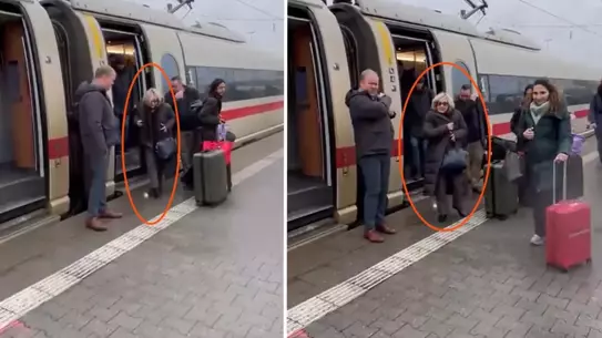 Tren içinde Hillary Clinton