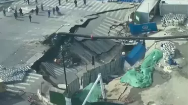 Şanghay metro inşaat alanı