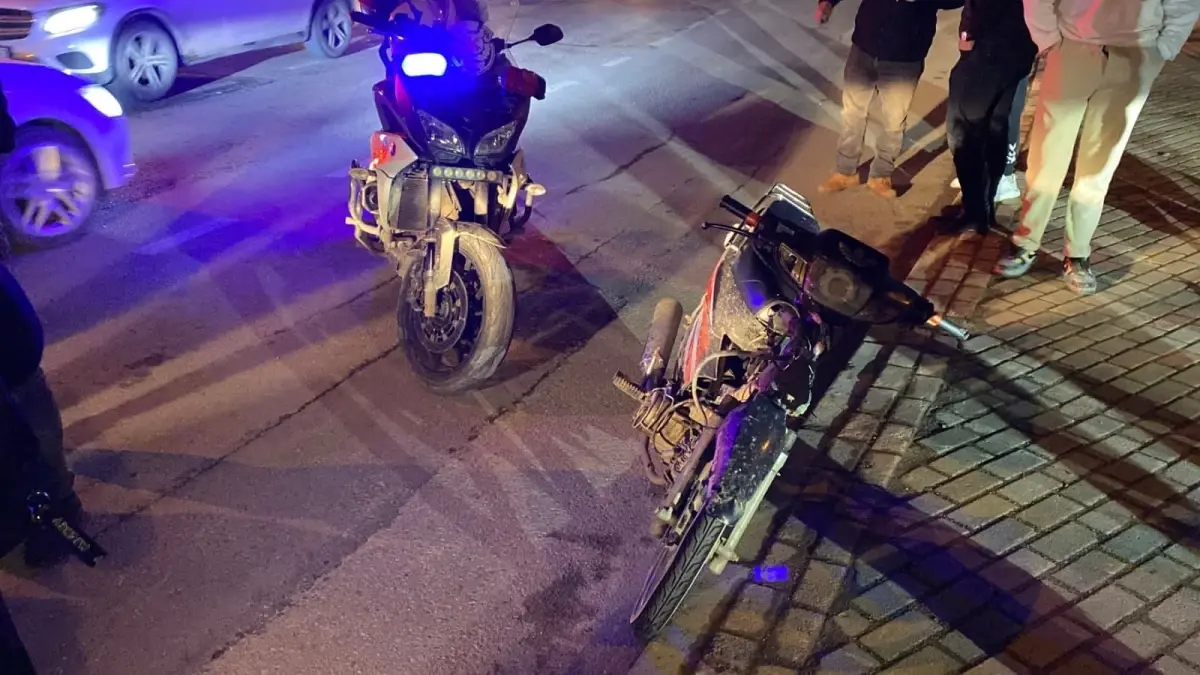 İnegöl'de Plakasız Motosiklet Sürücüsüne 70 Bin TL Para Cezası