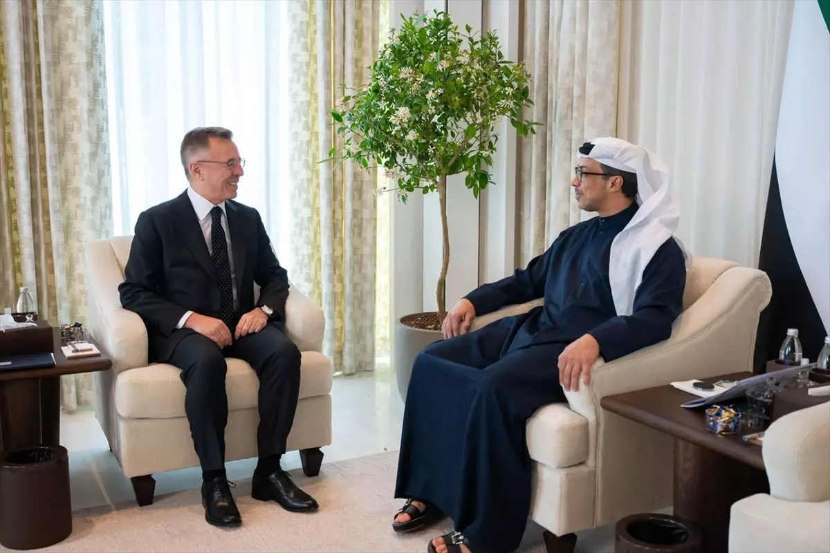 Türkiye'nin Abu Dabi Büyükelçisi Göktaş, BAE Başkan Yardımcısı Mansur ile Görüştü