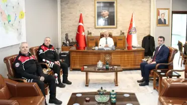 Emeklilik töreninde Yusuf ve Emin Kopurlu