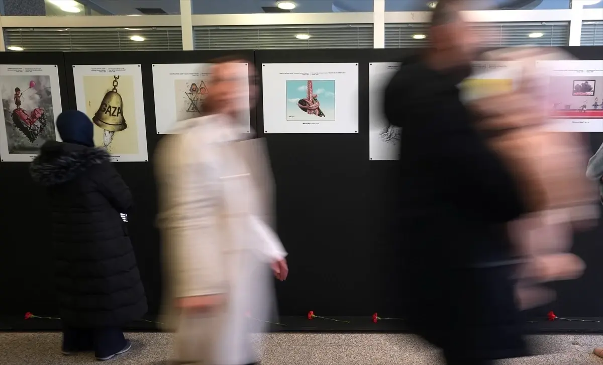Meclis'te Dünya Çapında Karikatürler: Gazze'ye Destek Sergisi Açıldı