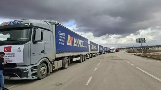 Gıda kolileri yüklendi ve sevk edildi