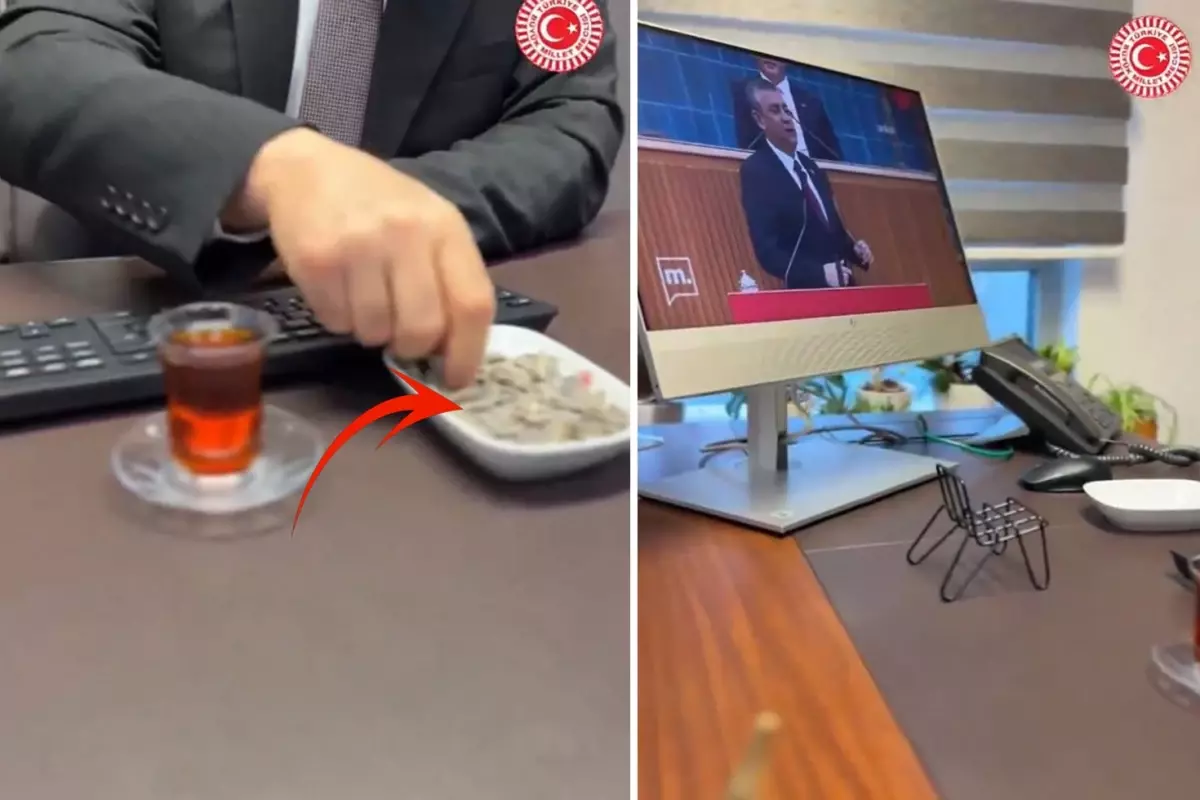 Kayseri AK Parti Milletvekili, Mecliste Çekirdek Çıtlatıp Özgür Özel'i İzledi