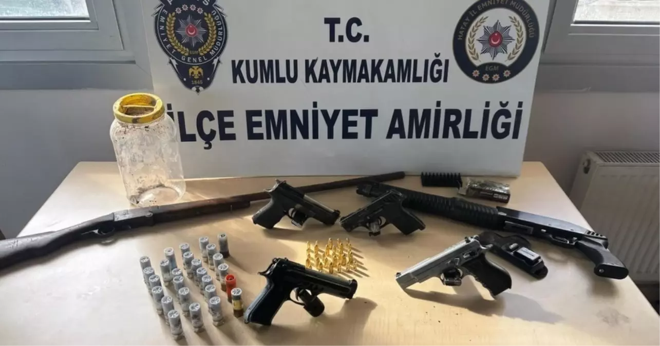 Hatay’da Silah Operasyonu: Bahçede Bulunan Tabanca ve Av Tüfekleri