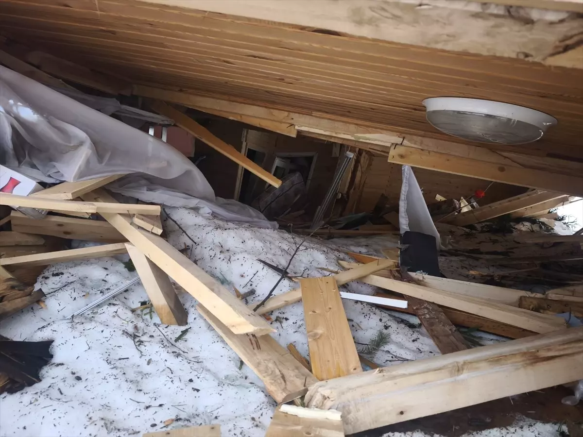 Ordu Kabadüz'de Çığ Felaketi Tek Katlı Ahşap Evi Yıktı