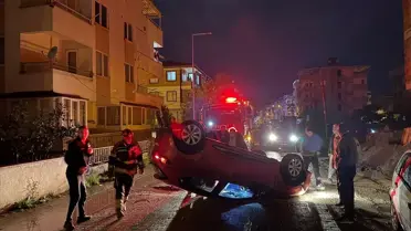 Polis ekiplerinin inceleme yaptığı araç