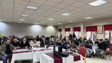 Yangın güvenliği eğitimi sırasında itfaiye ekipleri