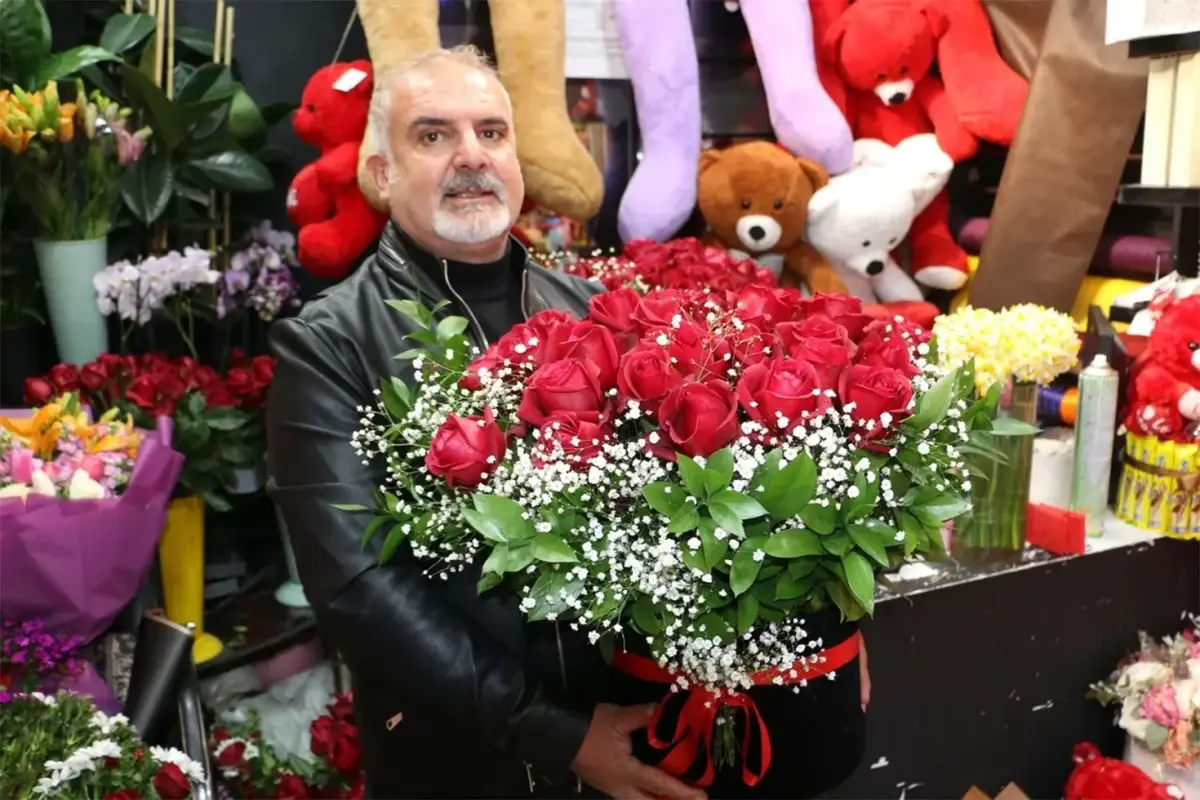 Sevgililer Günü'nde çiçekçi dükkanı