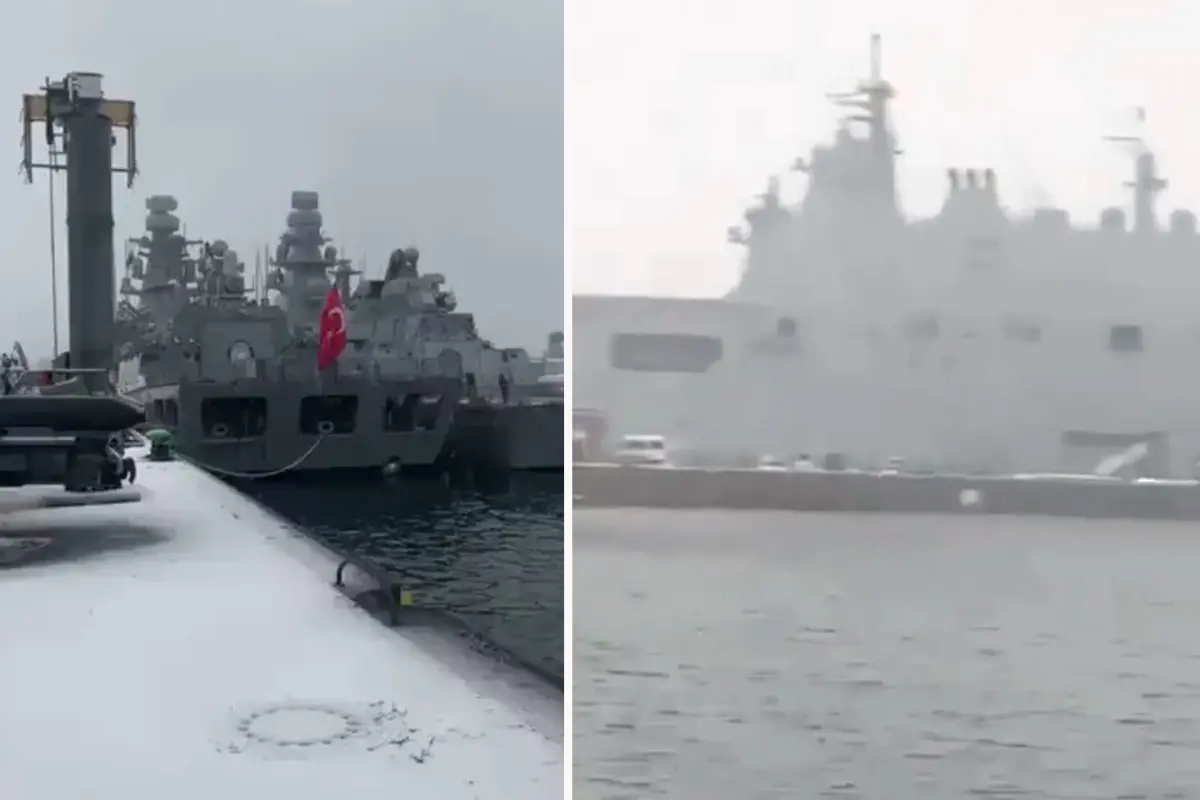 Türk donanması Kiel limanında