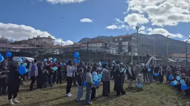 Altınyayla’da 1 Yaşındaki Atlas Ege’ye Umut Dolu Balonlar Gökyüzüne Çıktı