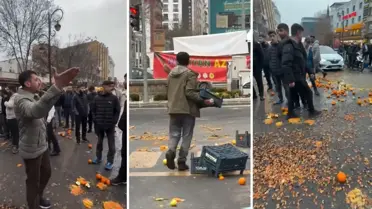 Protestoya tanık olan vatandaşlar