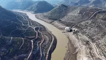 Barajların su seviyesini gösteren fotoğraf