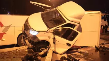 Kayseri'de Otobüs ve Kamyonet Çarpışması: 5 Yaralı