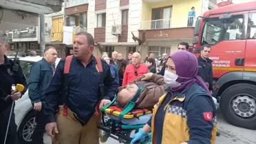 Çatıda düşen adamın olay anı fotoğrafı