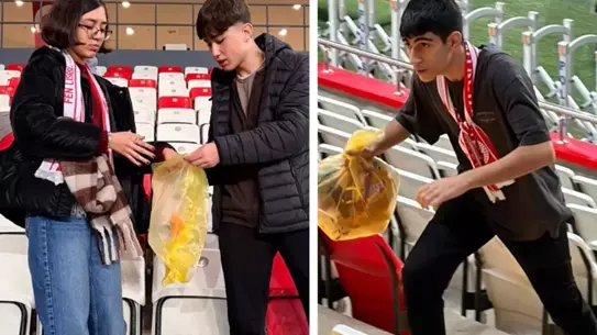 Antalya’da 80 Öğrenci Maç Sonrası Tribüyü Temizledi: Sorumluluk Örneği