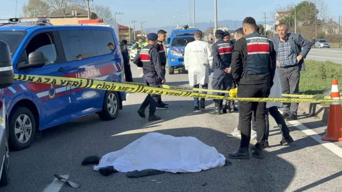 Samsun’da kaza sonrası polis ekipleri