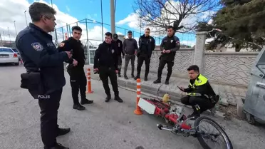 Motosiklet kazası sonrası polis memuru
