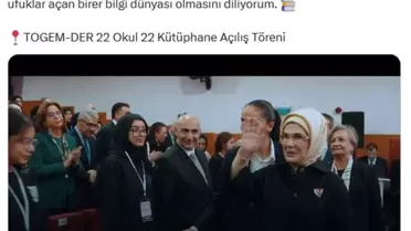 Emine Erdoğan, 22 Okula 22 Kütüphane Projesiyle Çocukların Okuma Tutkusunu Güçlendiriyor