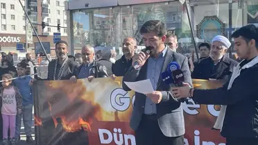 Diyarbakır’da Geniş Katılımlı Gazze Yardım Protestosu