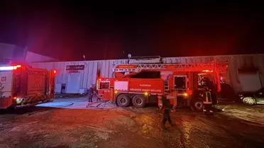 Yangın sonrası fabrikadan çekilmiş fotoğraf