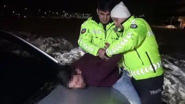 Polis kontrol noktasında yakalanan sürücü