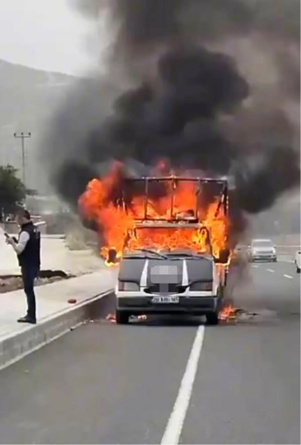 Pamukkale'de yangın anı