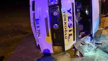 Kahramanmaraş Türkoğlu'nda Minibüs Devrildi: 10 Yaralı