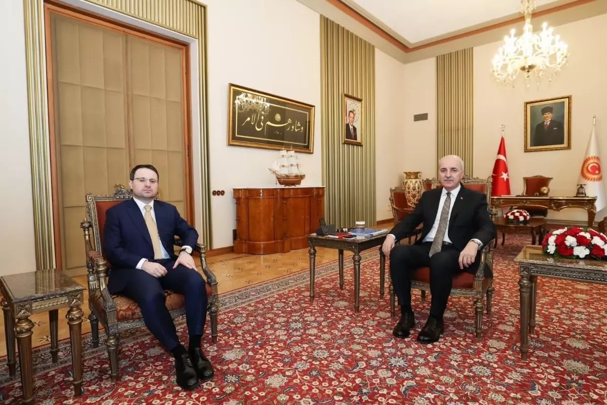 TBMM Başkanı Numan Kurtulmuş ve Adalet Bakanı Akın Gürlek'in görüşmesi