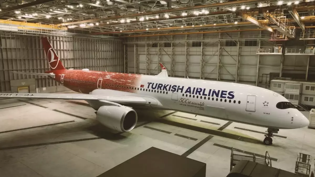 THY’nin 500. Uçağı “TK‑Aile” Gururla Gökyüzüne Çıktı