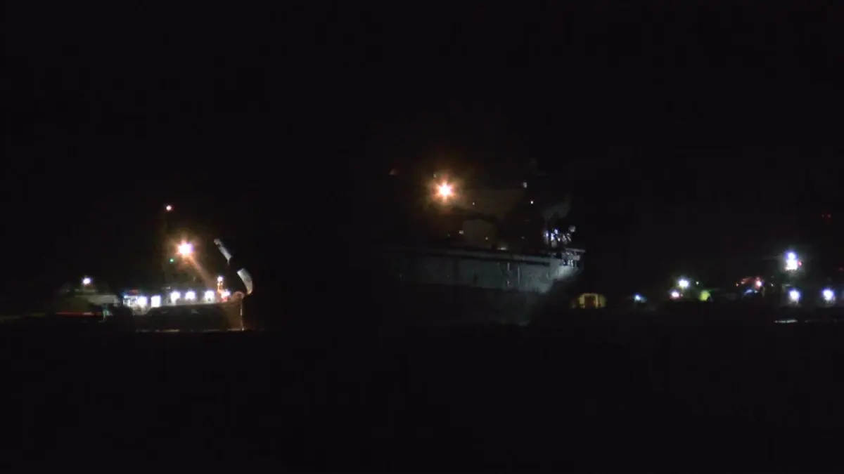 Sarıyer’de kurtarılan Razouk gemisi