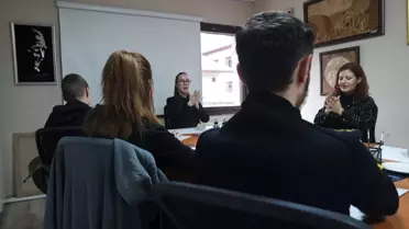 Sanat terapisi atölyesinden bir an