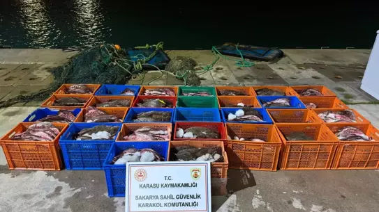 Karasu Sahilinde 300 Kalkan Balığı Kaçak Operasyonu: 3 Milyon TL Değerinde Balık Ele Geçirildi