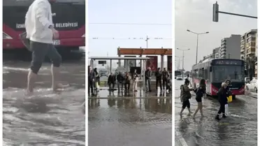 İzmir’de Sel Felaketi: Vatandaşlar Sular Altında Kalan Sokaklarda Zorlu Koşullarla Mücadele Etti