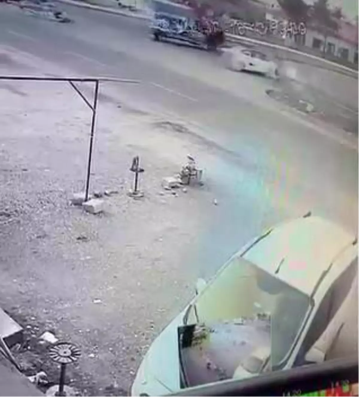 Diyarbakır’da motosiklet kazası sonrası olay yeri