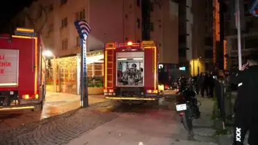 Denizli'de 5 Katlı Apartmanda Elektrik Paneli Patlaması Sonrası Yangın