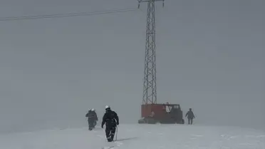 Karlı Dağda Elektrik Kesintisi Hızla Giderildi