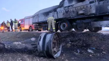 Alev alan tır dorsesi