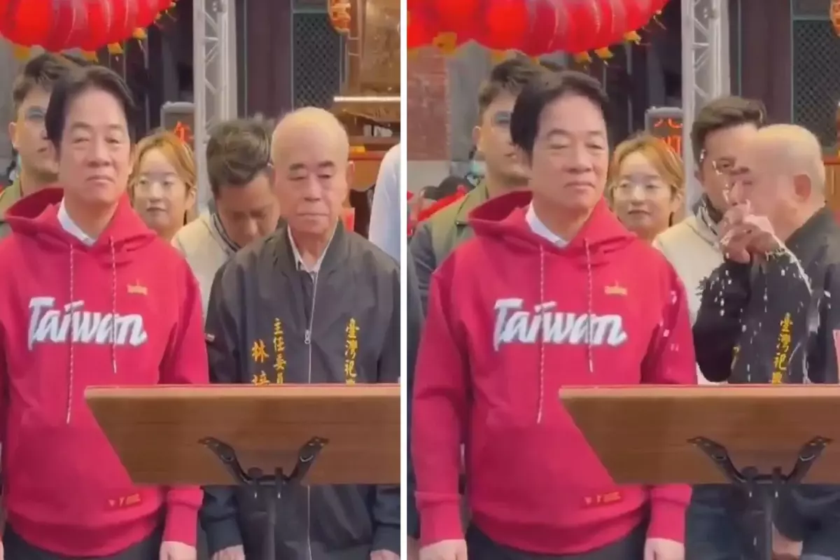 Tayvan’da Yeni Yıl Kutlamasında Şok Olay: Tapınak Şefi Başkanına Karşı Başkan Lai’nin Üzerine Kusma Saldırısı