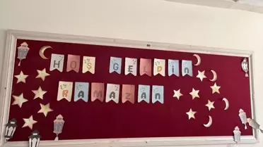 Mardin’de Ramazan süslemeleriyle donatılmış sınıflar