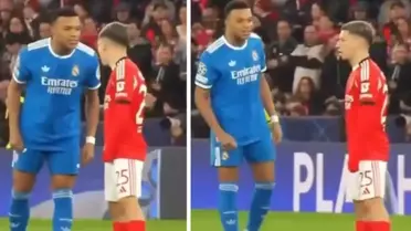 Mbappé'nin Prestianni'ye küfür ettiği an