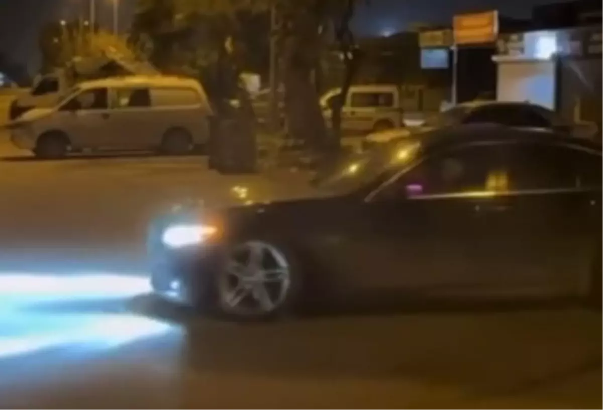 Hatay'da drift yapan sürücünün fotoğrafı