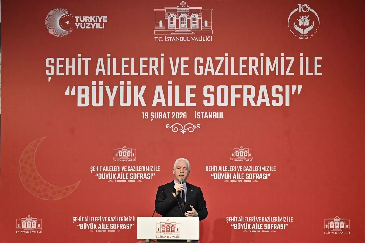 İstanbul Valisi Davut Gül, Şehit Aileleri ve Gazilerle “Büyük Aile Sofrası” İftarını Gerçekleştirdi