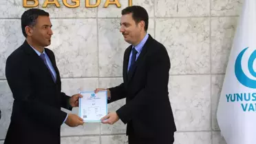 Bağdat'ta Yunus Emre Türk Kültür Merkezi'nden Türkçe Kursu Sertifika Töreni