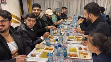 Bolu’da Kızılay’ın Düzenlediği Ramazan İftarına Filistinli Üniversite Öğrencileri Katıldı