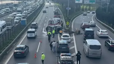 Esenler'de Bariyere Çarpan Otomobil Sürücüsü Yaralandı
